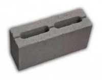 Блок бетонный перегородочный 2-х пустотный 80 мм
