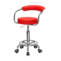 Полубарный стул на колесах Barneo N-91 Orion   (Красный)