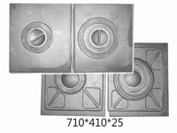 Плита печная 710x410x25 сборная 2-х комф. Иркутск