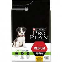 Сухой корм Purina Pro Plan для щенков средних пород, курица с рисом, 3 кг