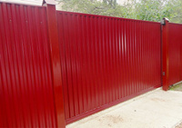 Профлист забор для дачи 1.8 м высота "Темно красный"