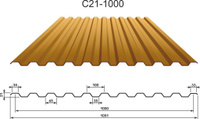 Профлист С-21х1000-А В покрытие призма
