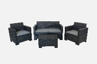 Двухместный диван, 2 кресла, кофейный столик). цвет венге Set nebraska 2