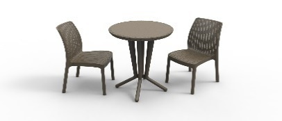 Комплект мебели bistro set кресло 48х57х87 стол ᴓ60х75