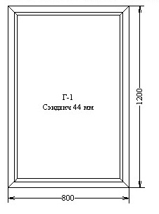 Окно ПВХ REHAU Grazio 800х1200 мм, одностворчатое глухое