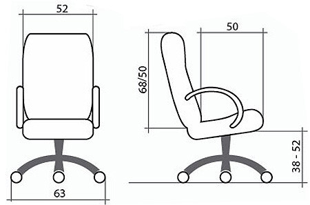 Кресло руководителя twin metal idra