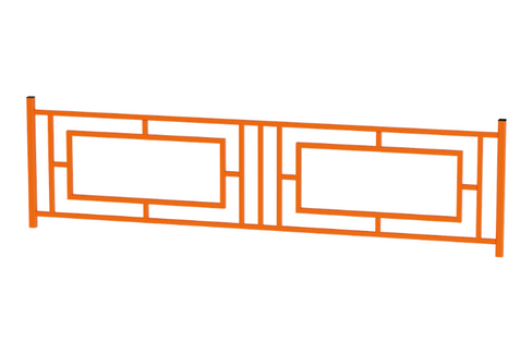 Ограждение 500х2000 тип 11 оранжевое 2000х30х500