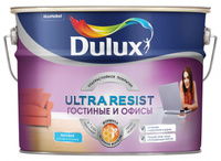 *Краска Dulux Ultra Resist Гостиные и офисы BW 10 л