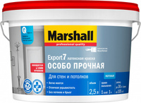 EXPORT-7 BW 2,5л матовая в/д ( латексная) краска для стен и потолков Marshall