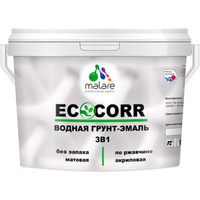 Водная грунт-эмаль для металлических поверхностей MALARE EcoCorr багровый агат, 1 кг