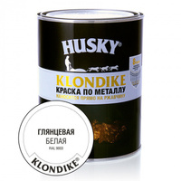 HUSKY-KLONDIKE Краска по металлу глянцевая белая RAL 9003 (0,9л; 6шт) Husky