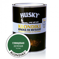 HUSKY-KLONDIKE Краска по металлу глянцевая зеленая RAL 6002 (0,9л; 6шт) Husky