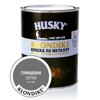 HUSKY-KLONDIKE Краска по металлу глянцевая серая RAL 7005 (0,9л; 6шт) Husky