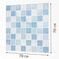 Панель самоклеящаяся "Мозаика" голубая 700*700*5 мм Bazzart