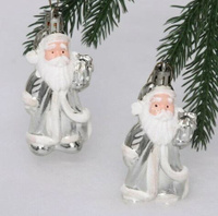 Елочные игрушки "Дед Мороз в кафтане" 7,5 см (набор 2 шт), Серебро 916-0226 Серпантин