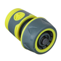 INBLOOM PROF+ Коннектор быстросъемный для шланга 3/4 с аквастопом, обрезиненное покрытие ABS 169-027 Inbloom