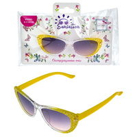 Т22476 Lukky Fashion Солнцезащитные очки д.детей "Звездное мерцание",солнечно-жёлт град,карта,пакет Lukky fashion