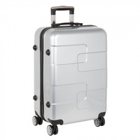 Р110 (2-ой) серебро (20") пластикABS чемодан малый POLAR