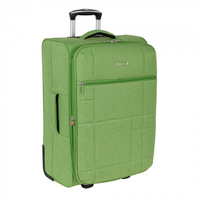 Р1914 (2-ой) Green зеленый (24") чемодан средний тканевый облегченный POLAR