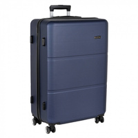 Р612 (3-ой) синий D.Blue (28") пластик ABS чемодан средний POLAR