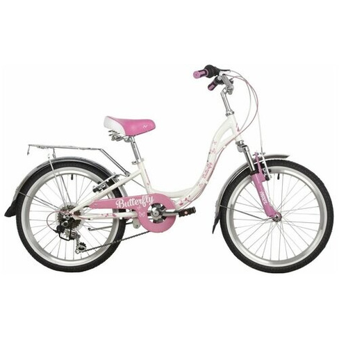 Велосипед детский Novatrack BUTTERFLY 20" бело-розовый 20SH6V. BUTTERFLY. PN22