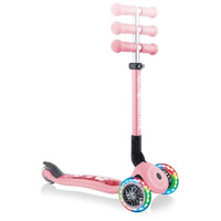 Детский самокат 3-колесный GLOBBER Junior Foldable Fantasy Lights , пастельно-розовый Globber