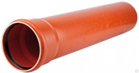 Труба ф110 с раструбом L=5 м рыжая для наружной канализации толщина стали 3.4 (2) VALFEX