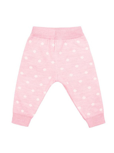 Рейтузы брюки домашние для девочки рост 68-74, розовые в белый горошек (68 см) Linas baby
