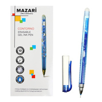 Ручка пиши-стирай Mazari Contorno гелевая 0,5мм синяя, игольчатый пишущий узел арт.M-5469-70