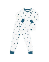 Пижама для мальчика Звёздочки рост 98-104, белый с синим арт 1633-11 Linas baby