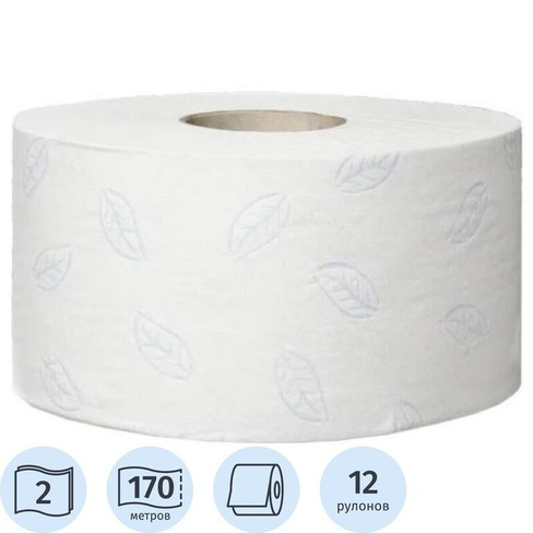 Бумага туалетная в рулонах Tork 120243 Premium T2 2-слойная 12 рулонов по 170 метров