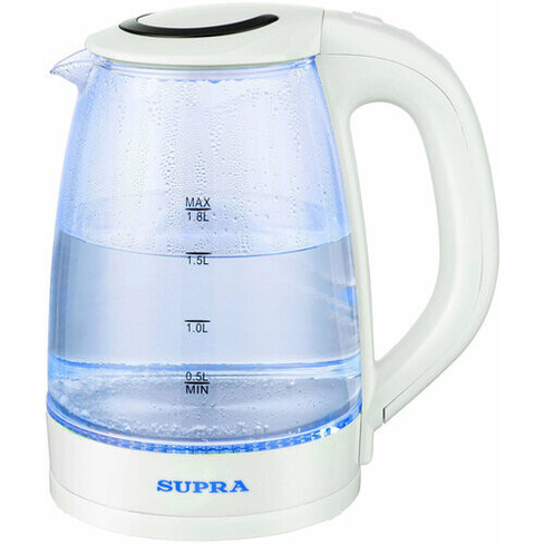 Чайник электрический Supra KES-1812G 1.8л. 1850Вт белый (корпус: стекло) SUPRA