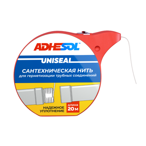Сантехническая нить для герметизации трубных соединений ADHESOL UNISEAL 80м