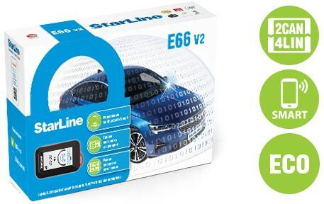 Автосигнализация StarLine E66 v2 BT 2CAN-4LIN ECO