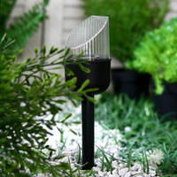 Фонарь садовый на солнечной батарее "Цилиндр скошенный" 36 см, d-6,5 см, 1 led, пластик