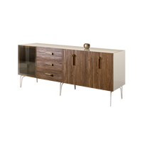 Комод Bogemia Wood 2100 мм 1 дверь стекло-2 двери wood