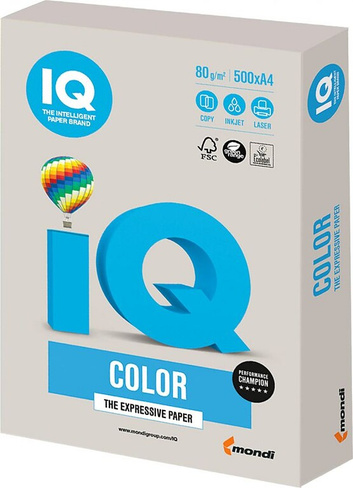 Бумага, пленка IQ Color Бумага цветная, А4, 80 г/м2, 500 л., пастель, желтая, YE23