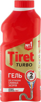 Бытовая химия Tiret TURBO Гель для удаления засоров 500мл