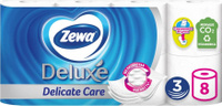 Туалетная бумага Zewa Бумага туалетная Deluxe 3-слойная белая (8 рулонов в упаковке)