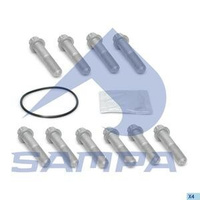 Ремкомплект крепежа диска SAF B-SI-ZI (10 болтов смазка) [075620] SAMPA
