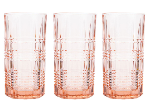 Набор высоких стаканов *Трамонтана Даллас Pink 3 шт.