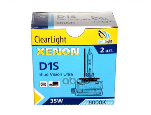 Лампа Ксеноновая D1s 6000K Clearlight 2 Шт. Lcl D1s 600-Bvu ClearLight арт. LCL D1S 600-BVU