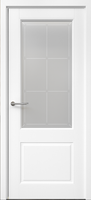 Межкомнатная дверь СХЕМА Эмаль-1 Полотно остекленное Эмаль Классика-2 ЛЕВОЕ 700 белый стекло мателюкс "Прованс" (защелка