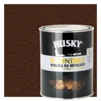 Краска по металлу Husky Klondike молотковая цвет темно-коричневый 0.9 л RAL HUSKY None