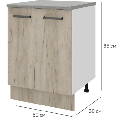Кухонный шкаф напольный Дейма темная 60x85x60 см ЛДСП цвет темный Без бренда