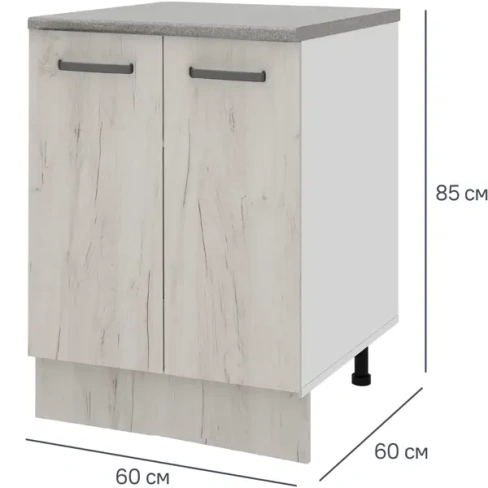 Кухонный шкаф напольный Дейма светлая 60x85x60 см ЛДСП цвет светлый Без бренда