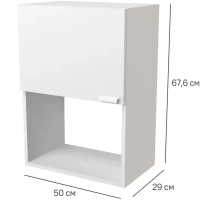 Шкаф навесной Изида 50x67.6x29 см ЛДСП цвет белый Без бренда Изида Навеcной шкаф