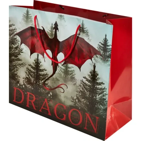 Пакет подарочный «Дракон» 40x35 см цвет красный Без бренда MOD_201391