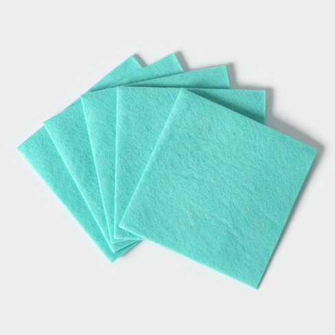 Салфетки вискозные универсальные доляна, тряпки для уборки, 5 шт, 30×30 см, цвет зеленый Доляна