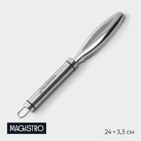 Рыбочистка magistro solid, нержавеющая сталь, цвет хромированный Magistro